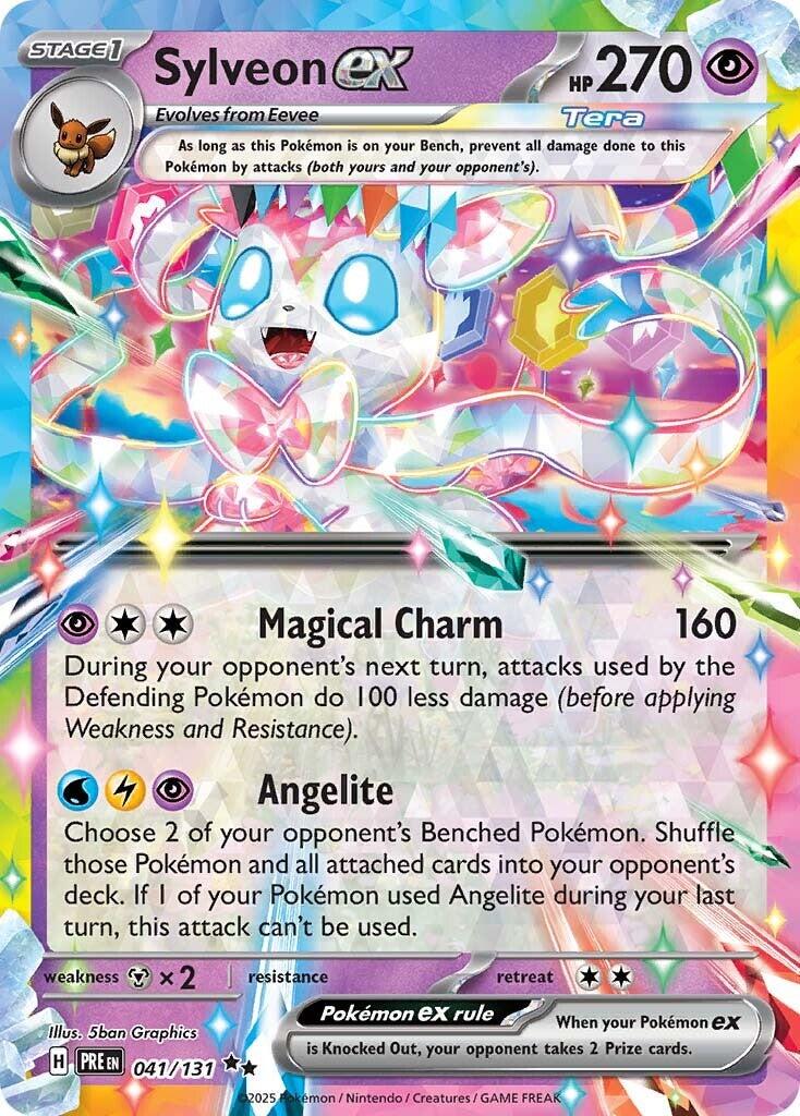 Sylveon ex #41 Pokemon Prismatic Evolutions